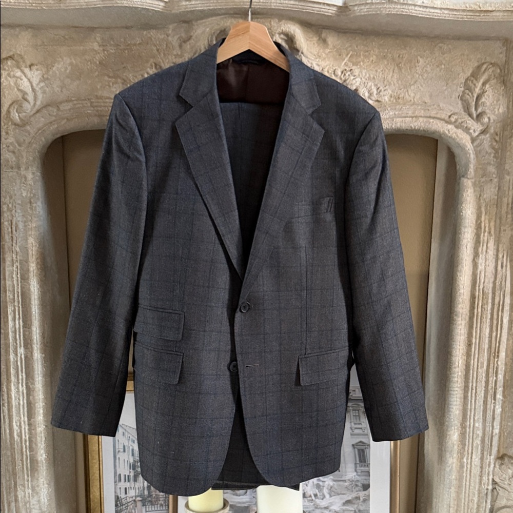 Brooks Brothers Dark Gray Checkered Suit 40s Pants 34x30 brand new